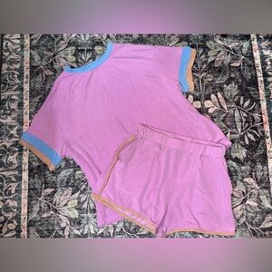 Pink, Orange & Blue Ribbed Lounge Set